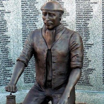 A photo of Miner's Statue